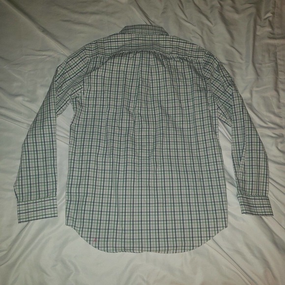 Vineyard Vines Mens Slim Fit Whale‎ Shirt Blue Green Plaid L/S Sz Small S Cotton - Picture 7 of 8